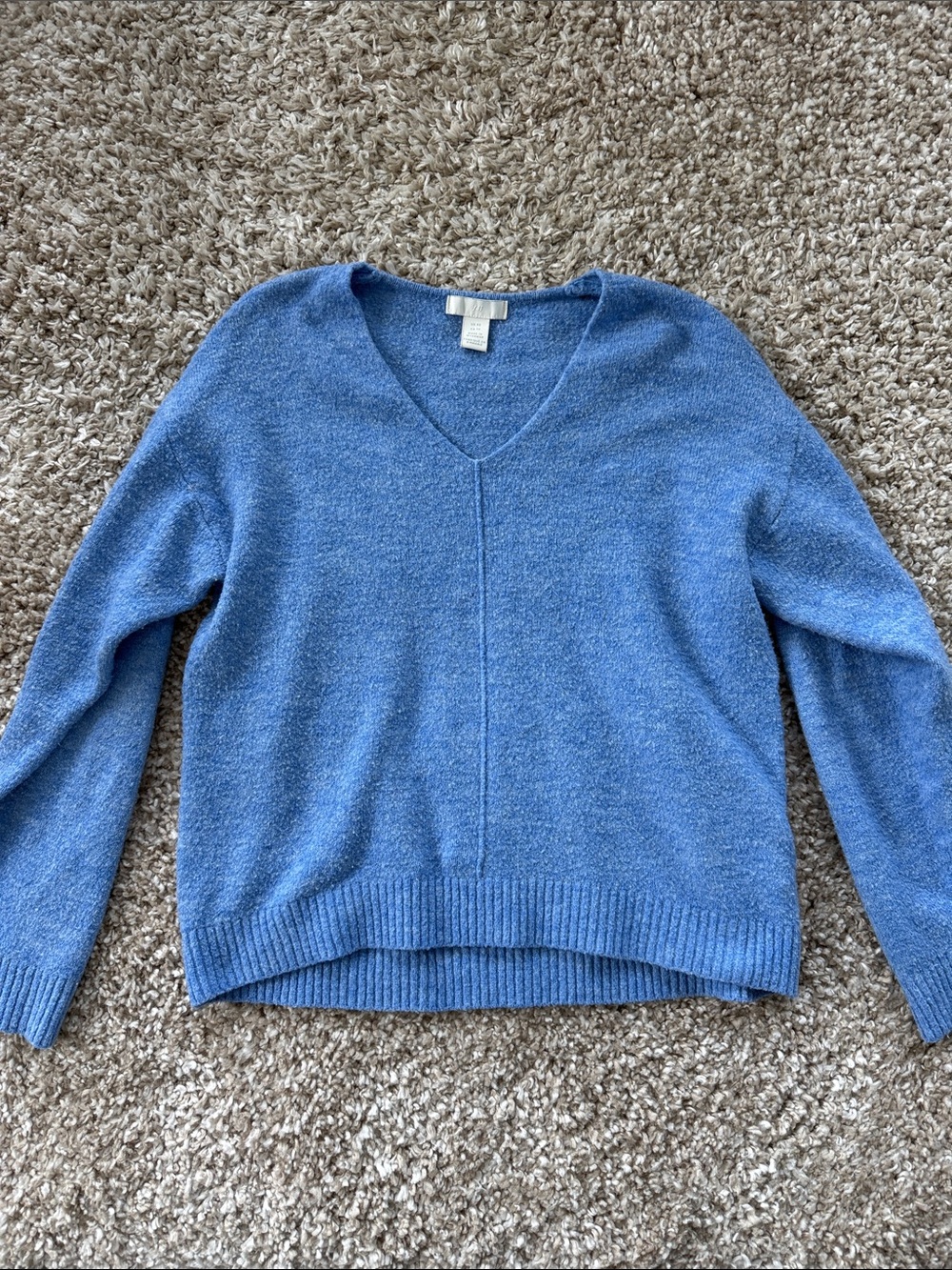 H&M Light Blue V-Neck Sweater